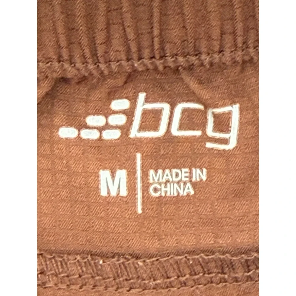 BCG Mens‎ Brown Cargo Jogger Pants Stretch Ripstop Tapered Hiking M